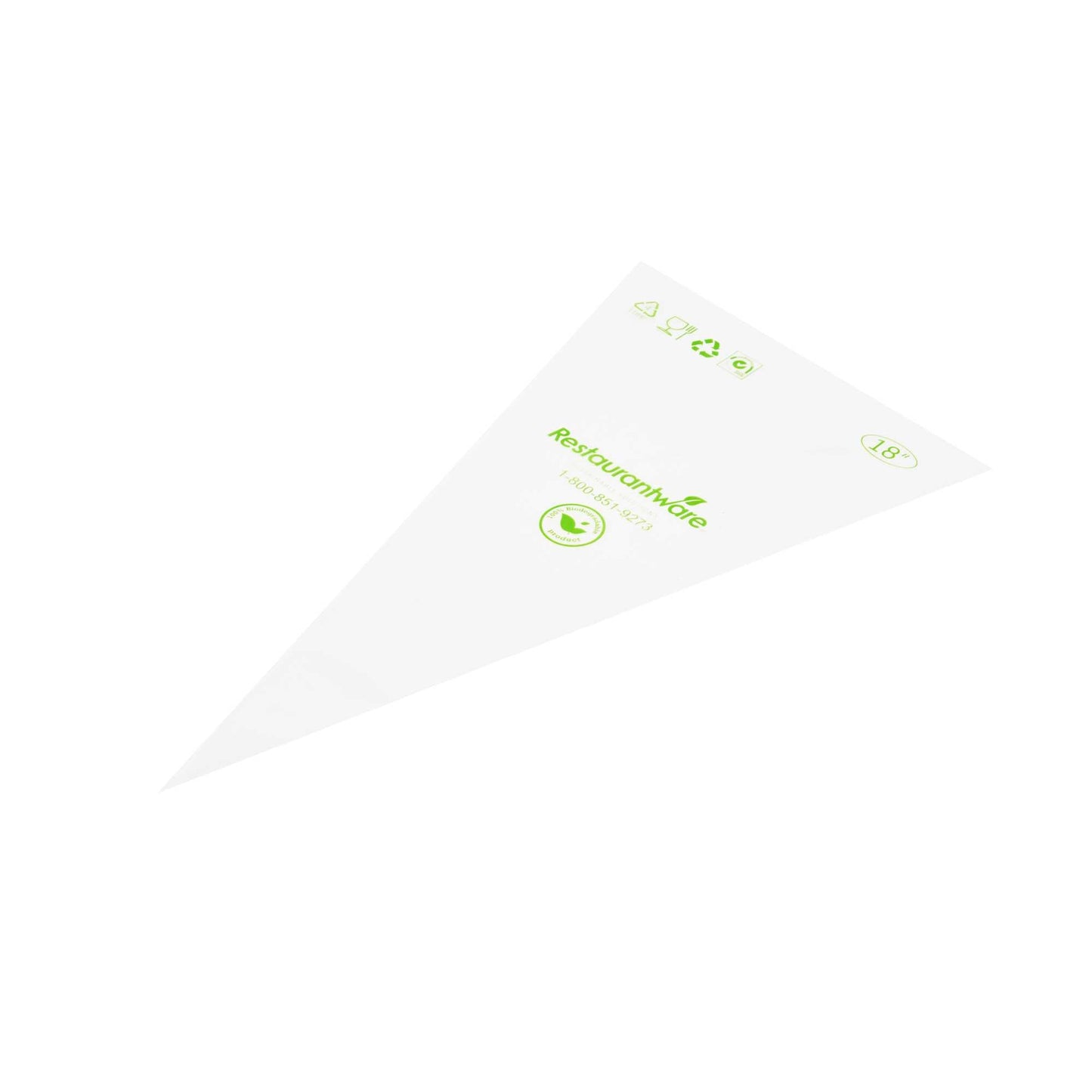 Pastry Tek Clear Plastic Pastry Piping Bag - Biodegradable - 18" x 8 3/4" - 100 count box