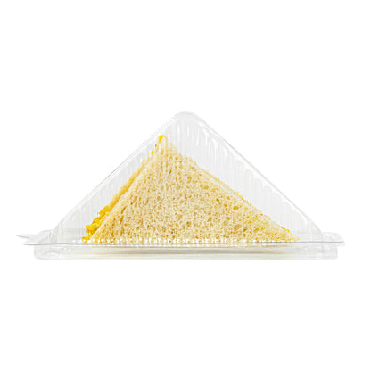 Thermo Tek 10 oz Triangle Clear Plastic Sandwich Container - with Lid - 6 1/4" x 3 1/4" x 3" - 100 count box