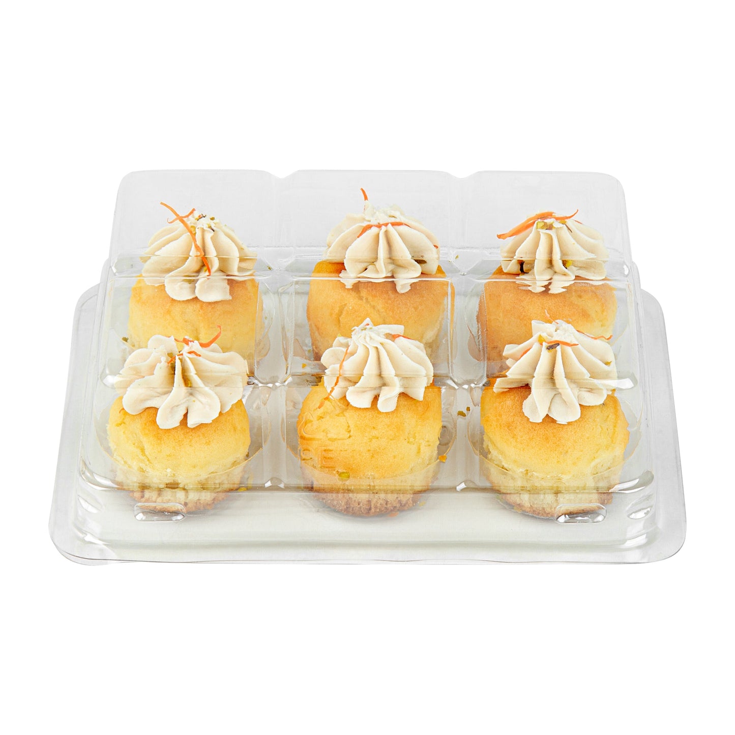 Thermo Tek 12 oz Clear Plastic Pastry Box - with Lid, Half-Dozen - 6" x 4 1/2" x 2" - 100 count box