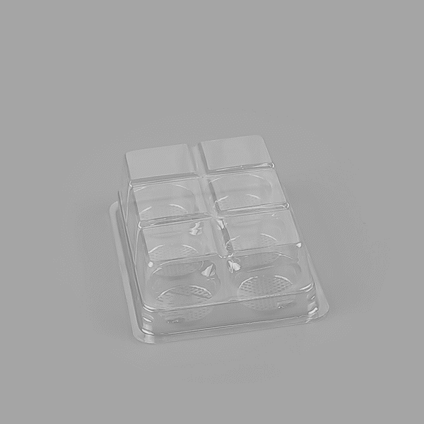 Thermo Tek 12 oz Clear Plastic Pastry Box - with Lid, Half-Dozen - 6" x 4 1/2" x 2" - 100 count box