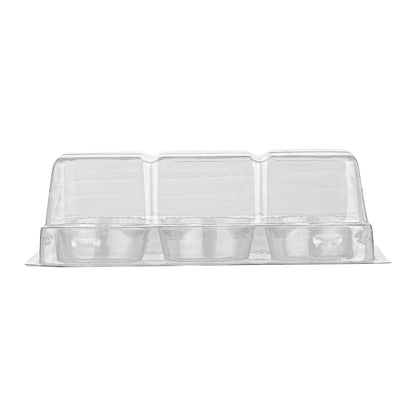 Thermo Tek 12 oz Clear Plastic Pastry Box - with Lid, Half-Dozen - 6" x 4 1/2" x 2" - 100 count box