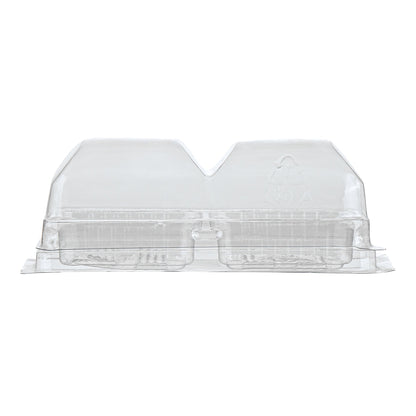 Thermo Tek 5 oz Clear Plastic Pastry Box - with Lid, Duo - 5 1/4" x 3" x 1 3/4" - 100 count box