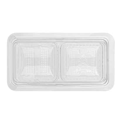 Thermo Tek 5 oz Clear Plastic Pastry Box - with Lid, Duo - 5 1/4" x 3" x 1 3/4" - 100 count box