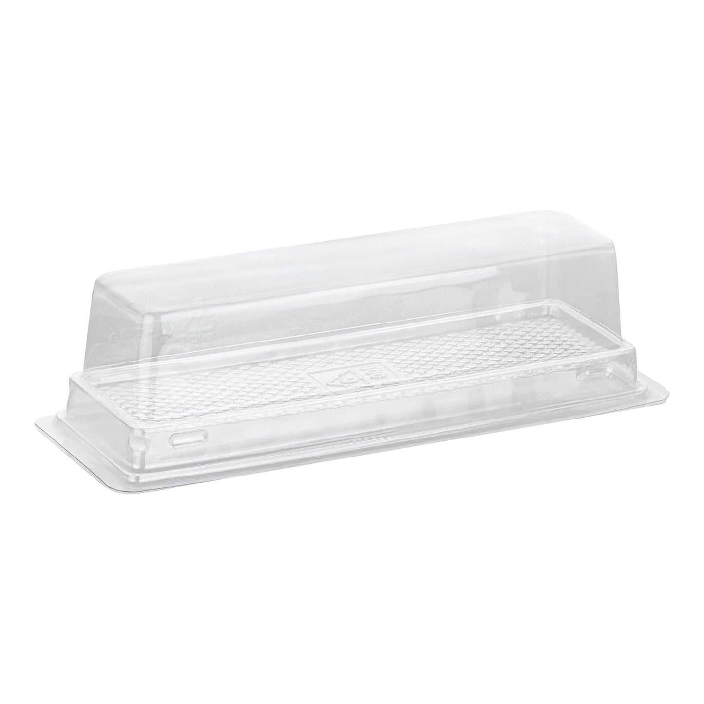 Thermo Tek 9 oz Rectangle Clear Plastic Pastry Box - with Lid - 7 3/4" x 2 3/4" x 2 1/4" - 100 count box