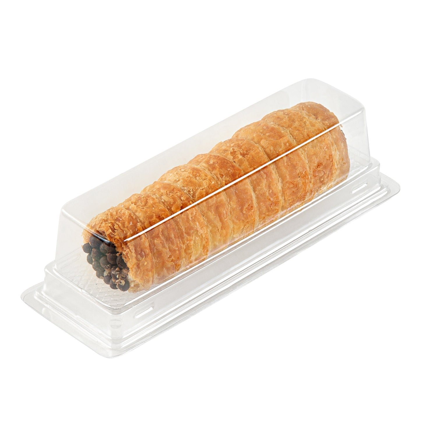 Thermo Tek 9 oz Rectangle Clear Plastic Pastry Box - with Lid - 7 3/4" x 2 3/4" x 2 1/4" - 100 count box