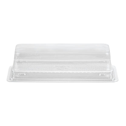 Thermo Tek 9 oz Rectangle Clear Plastic Pastry Box - with Lid - 7 3/4" x 2 3/4" x 2 1/4" - 100 count box