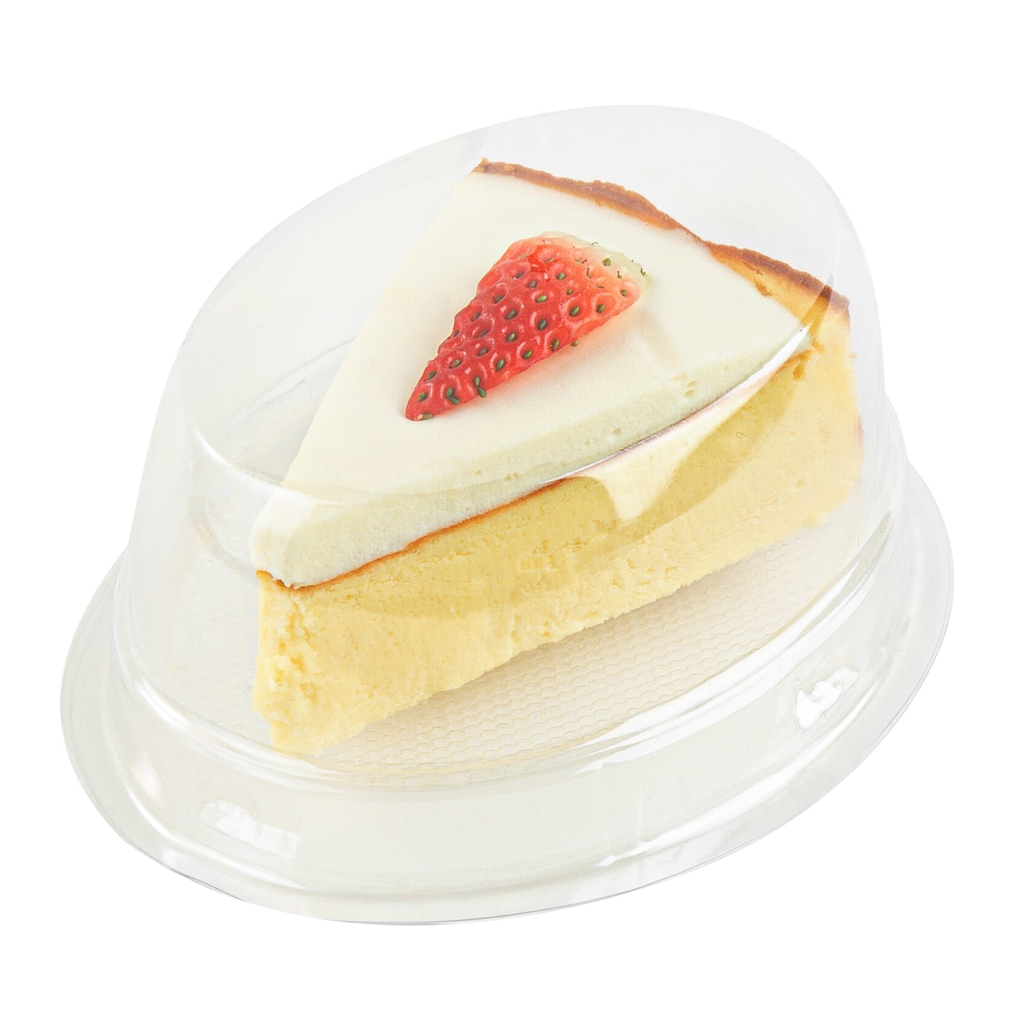 Thermo Tek 9 oz Oval Clear Plastic Cake Box - with Lid - 5 1/4" x 4 1/4" x 2" - 100 count box
