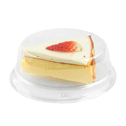Thermo Tek 9 oz Oval Clear Plastic Cake Box - with Lid - 5 1/4" x 4 1/4" x 2" - 100 count box