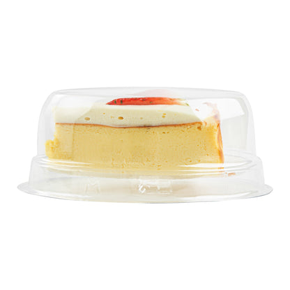 Thermo Tek 9 oz Oval Clear Plastic Cake Box - with Lid - 5 1/4" x 4 1/4" x 2" - 100 count box