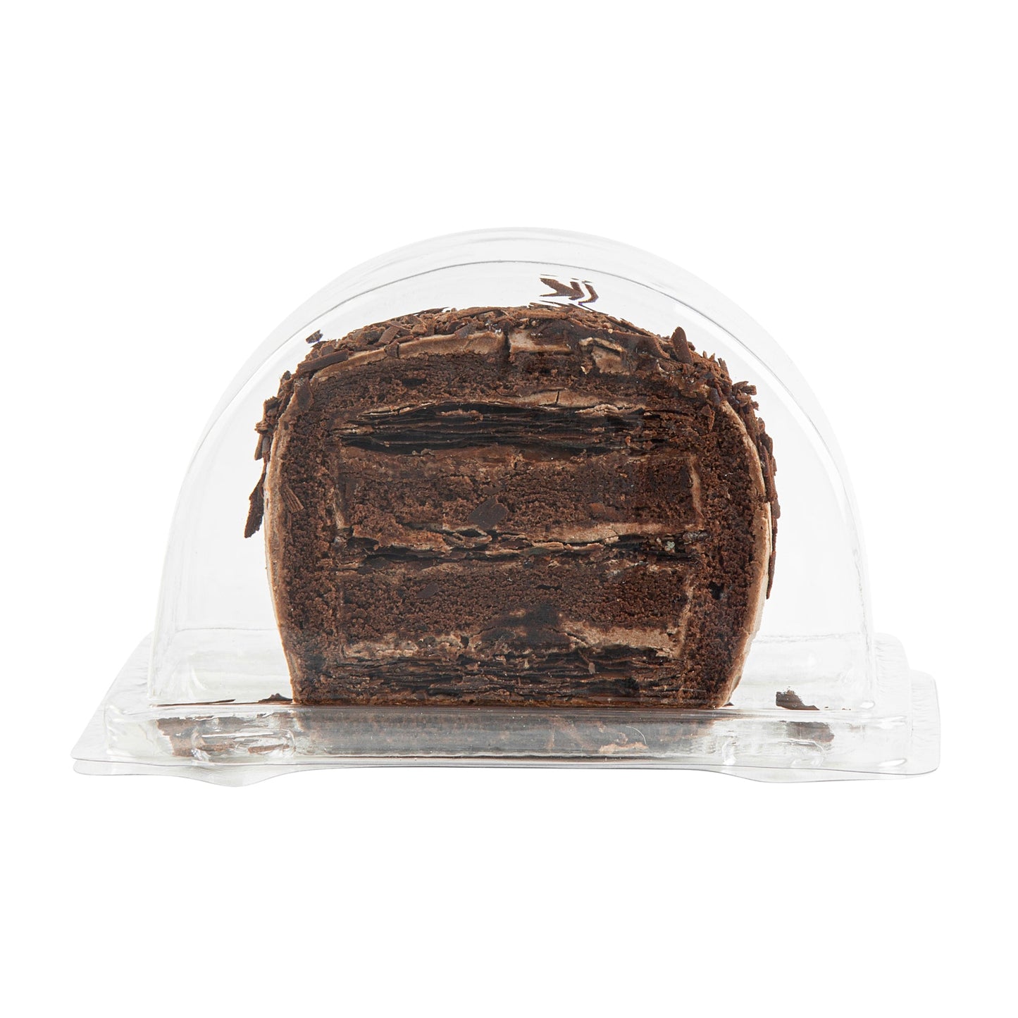Thermo Tek 13 oz Semicircle Clear Plastic Swiss Roll Cake Box - with Lid - 5 1/2" x 3 1/2" x 3 1/4" - 100 count box