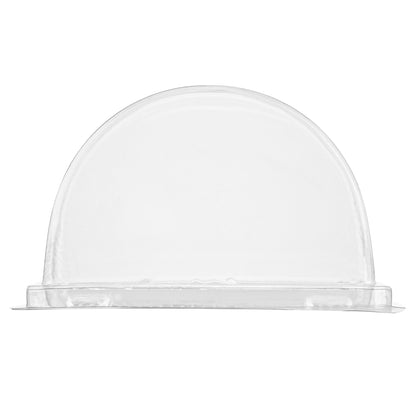 Thermo Tek 13 oz Semicircle Clear Plastic Swiss Roll Cake Box - with Lid - 5 1/2" x 3 1/2" x 3 1/4" - 100 count box