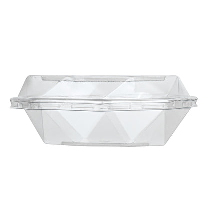 Thermo Tek Octagon Clear Plastic Cake Box - with Lid - 5 1/4" x 5 1/4" x 2" - 100 count box