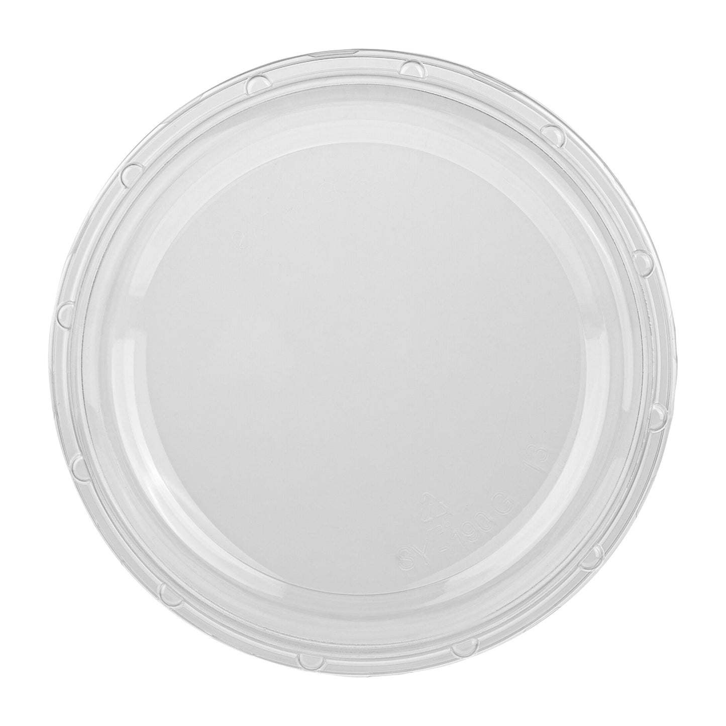 Thermo Tek Round Clear Plastic Serving Platter - with Lid - 7 1/2" x 7 1/2" x 2 1/2" - 100 count box