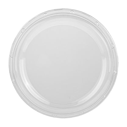 Thermo Tek Round Clear Plastic Serving Platter - with Lid - 7 1/2" x 7 1/2" x 2 1/2" - 100 count box