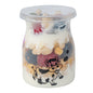 Mini Serve 4 oz Clear Plastic Happy Cow Yogurt Cup - with Lid - 2 1/4" x 2 1/4" x 2 3/4" - 100 count box