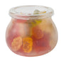 Mini Serve 4 oz Frosted Plastic Bulbous Candy Jar - with Lid - 2 1/2" x 2 1/2" x 2 1/2" - 100 count box