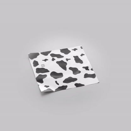 Mini Serve Cow Lines Plastic Decorative Wrapper - 4 1/2" x 4" - 500 count box