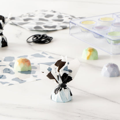 Mini Serve Cow Lines Plastic Decorative Wrapper - 4 1/2" x 4" - 500 count box
