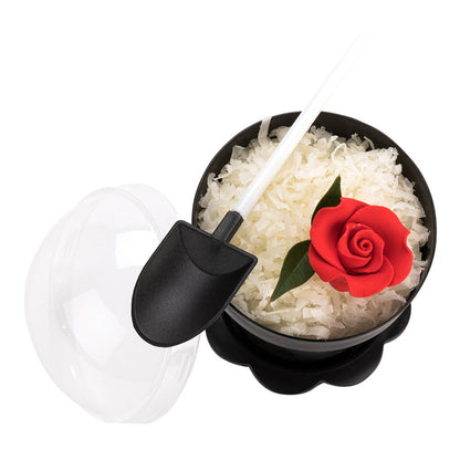Mini Serve Black and White Plastic Flower Pot Shovel Spoon - 5" x 1 1/4" - 100 count box