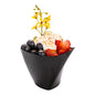 Mini Serve 4 oz Black Plastic Mini Crescendo Cup - 3" x 3" x 2 3/4" - 100 count box