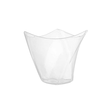 Mini Serve 4 oz Clear Plastic Mini Crescendo Cup - 3" x 3" x 2 3/4" - 20 count box