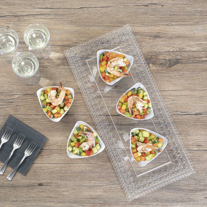 Mini Serve 4 oz White Plastic Mini Crescendo Cup - 3" x 3" x 2 3/4" - 100 count box