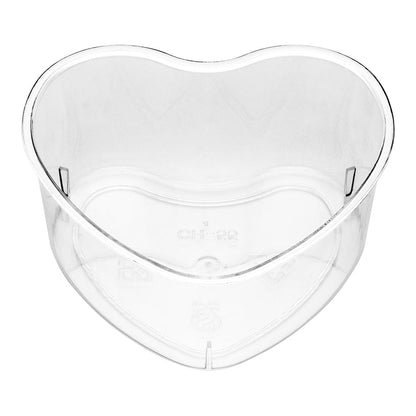 Mini Serve 5 oz Clear Plastic Mini Heart Cup - 3 1/4" x 3" x 1 1/2" - 100 count box