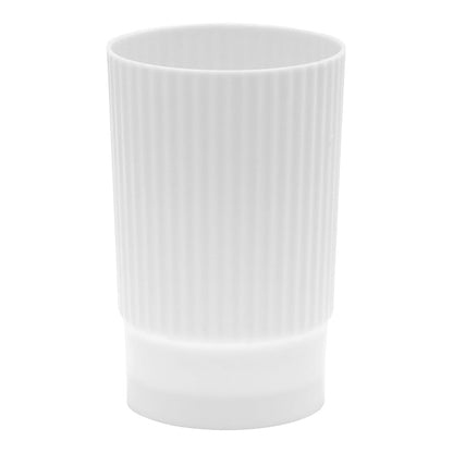Mini Serve 4 oz White Plastic Toque Parfait Cup - 2 1/4" x 2 1/4" x 3 1/4" - 100 count box