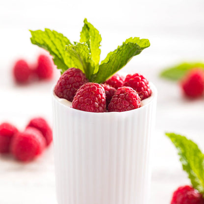 Mini Serve 4 oz White Plastic Toque Parfait Cup - 2 1/4" x 2 1/4" x 3 1/4" - 100 count box