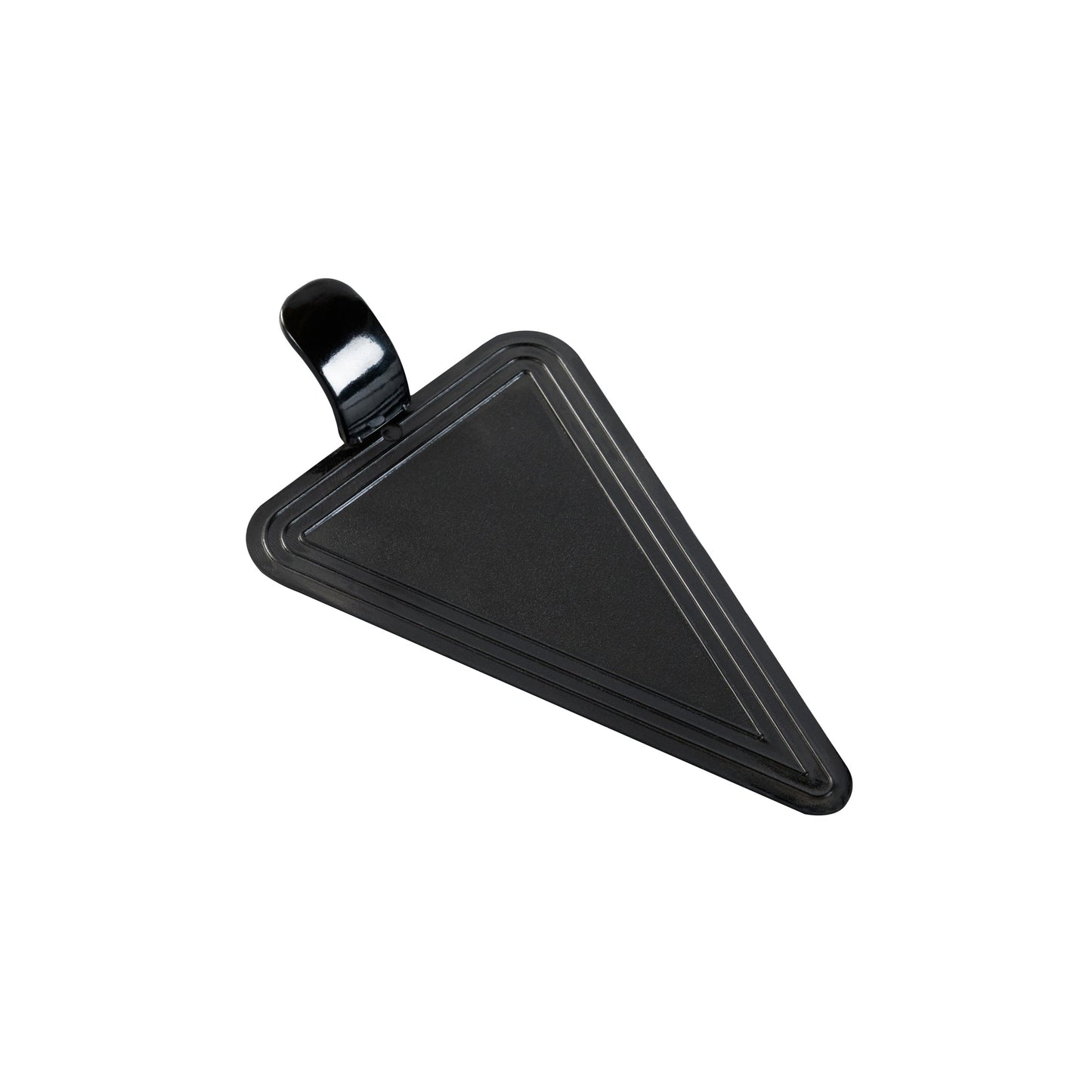 Pastry Tek Triangle Black Plastic Cake Server - 4 1/2" x 3" - 100 count box