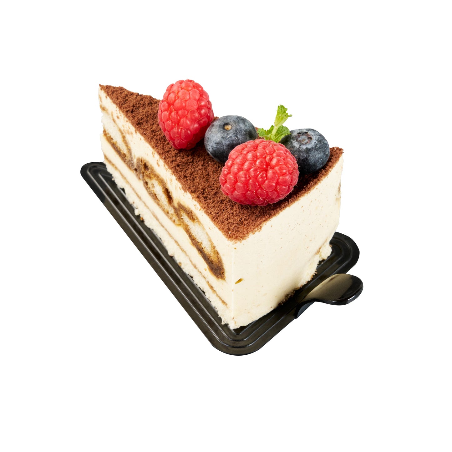 Pastry Tek Triangle Black Plastic Cake Server - 4 1/2" x 3" - 100 count box