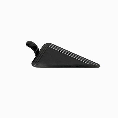 Pastry Tek Triangle Black Plastic Cake Server - 4 1/2" x 3" - 100 count box