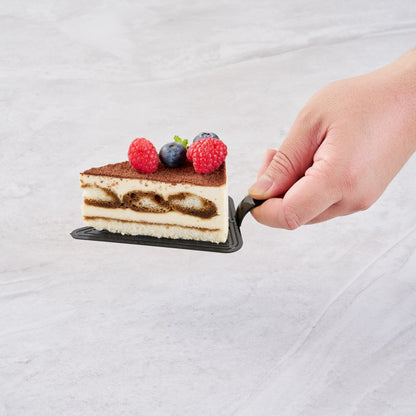 Pastry Tek Triangle Black Plastic Cake Server - 4 1/2" x 3" - 100 count box