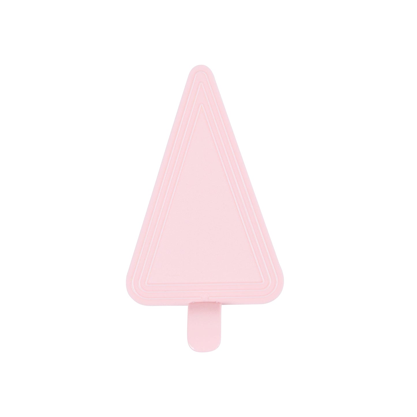 Pastry Tek Triangle Pink Plastic Cake Server - 4 1/2" x 3" - 100 count box