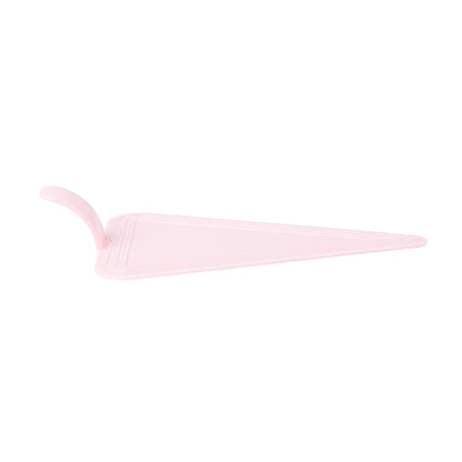 Pastry Tek Triangle Pink Plastic Cake Server - 4 1/2" x 3" - 100 count box