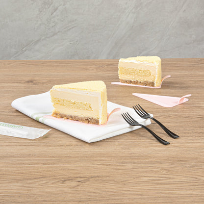 Pastry Tek Triangle Pink Plastic Cake Server - 4 1/2" x 3" - 100 count box