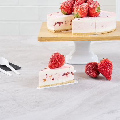 Pastry Tek Triangle White Plastic Cake Server - 4 1/2" x 3" - 100 count box