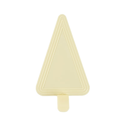 Pastry Tek Triangle Lemon Chiffon Plastic Cake Server - 4 1/2" x 3" - 100 count box