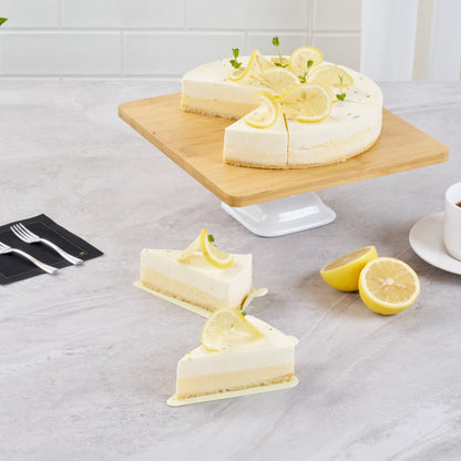 Pastry Tek Triangle Lemon Chiffon Plastic Cake Server - 4 1/2" x 3" - 100 count box