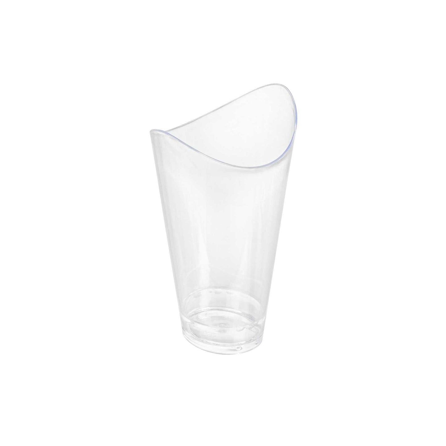Mini Serve 3 oz Clear Plastic Mini Mezzaluna Cup - 3 1/4" x 2" x 1 1/2" - 100 count box