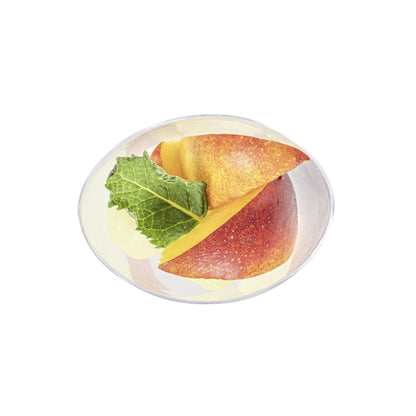 Mini Serve 3 oz Clear Plastic Mini Mezzaluna Cup - 3 1/4" x 2" x 1 1/2" - 25 count box