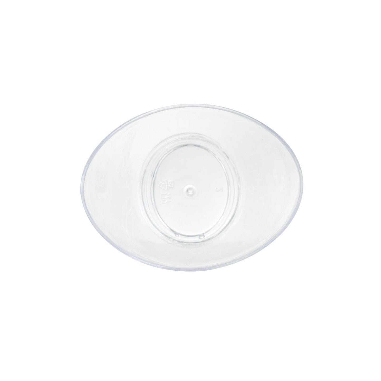 Mini Serve 3 oz Clear Plastic Mini Mezzaluna Cup - 3 1/4" x 2" x 1 1/2" - 25 count box