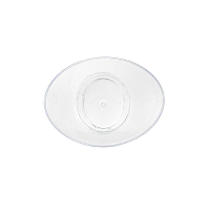 Mini Serve 3 oz Clear Plastic Mini Mezzaluna Cup - 3 1/4" x 2" x 1 1/2" - 25 count box