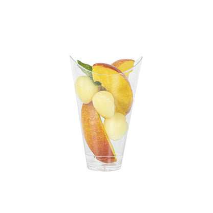 Mini Serve 3 oz Clear Plastic Mini Mezzaluna Cup - 3 1/4" x 2" x 1 1/2" - 100 count box