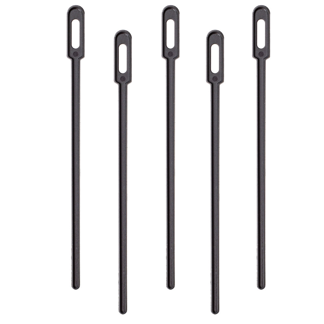 Restpresso Black Plastic Keyhole Coffee Stirrer - 6 1/4" - 100 count box