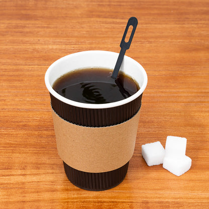 Restpresso Black Plastic Keyhole Coffee Stirrer - 6 1/4" - 100 count box