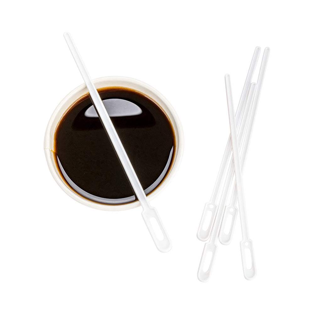 Restpresso White Plastic Keyhole Coffee Stirrer - 6 1/4" - 100 count box