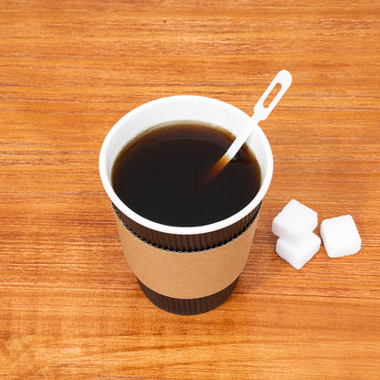 Restpresso White Plastic Keyhole Coffee Stirrer - 6 1/4" - 100 count box