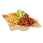 Maxi Serve 25 oz Cream Plastic Oval Food Serving Basket - Disposable - 9 1/4" x 6 1/4" x 2 1/2" - 100 count box