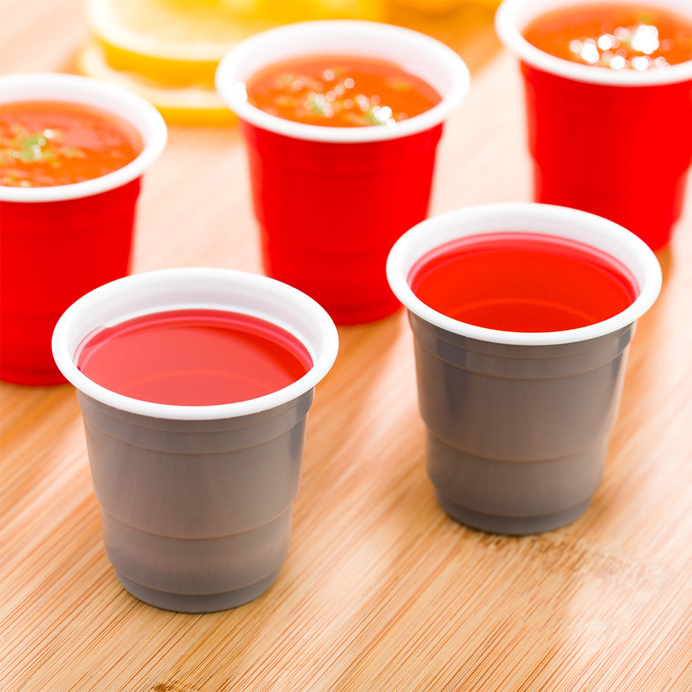 Chef 101 2 oz Gray Plastic Party Cup - 2" x 2" x 2" - 25 count box